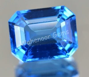 3,85 ct natürlicher Schweizer Blautopas Smaragd makellos ZERTIFIZIERT loser Edelstein - Bild 1 von 7