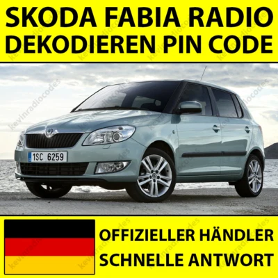 ✅SKODA FABIA RADIO DEKODIEREN PIN CODE DANCE SWING RCD & MFD & RNS NAVIGATION✅ - Bild 1 von 3