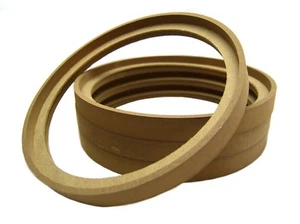 2 Pair 10" MDF Speaker Spacer Ring Recessed W/ Bezel Mount RING-10BZ - Picture 1 of 5