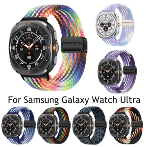 For Samsung Galaxy Watch Ultra Strap 47mm Magnetic Nylon Braided Sport Bracelet* - Picture 1 of 33