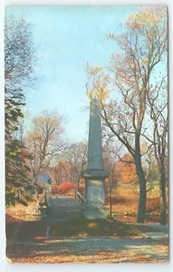 Postcard Battle Mounument Concord Massachusetts Fall Autumn - Picture 1 of 2