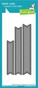 Lawn Fawn Stitched Sentiment Banners Die : Summer 2024 Collection - Picture 1 of 3