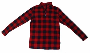 Lands' End Kids Size L 14-16 Red Blue Checkered Pullover Sweater - Picture 1 of 8