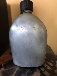 Vintage Military Aluminum Water Canteen Flask Made In Japan Marked - Bild 1 von 6