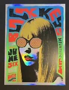 Poster Black Keys 2015 Hunter Mountain Jam RAINBOW FOIL Nate Duval #11/17 firmato - Foto 1 di 3