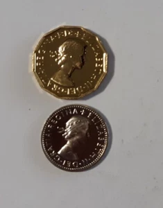 GREAT BRITAIN 1970 PROOF 3d AND 6d - Picture 1 of 2