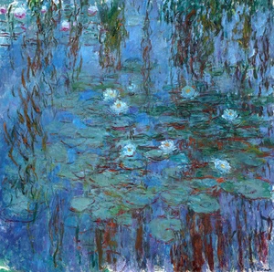 Blue Water Lilies by Claude Monet A1+ High Quality Art Print - Picture 1 of 1