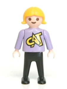 Playmobil Figure Sports Child Girl Skate Boarder w/ "CAT" T-Shirt 3709 - Picture 1 of 2
