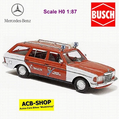 Mercedes-Benz 230TE S123 Touring 1978-86 Pompier Pfungstadt 1:87 Busch 46809 - Photo 1/4