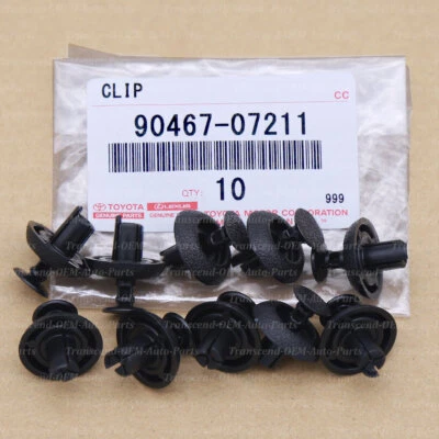 90467-07211 SET OF 10 GENUINE OEM BUMPER RETAINER GRILL CLIPS TOYOTA LEXUS SCION - Image 1 of 3