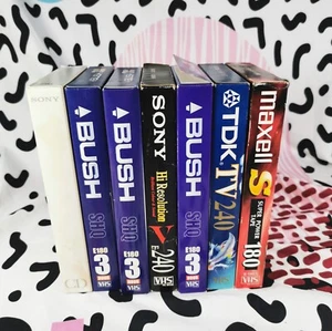 7 x VHS 'blank' Video Cassette Tapes - recordable Used 90s 00s Videos - Picture 1 of 3