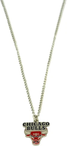 Chicago Bulls Logo Pendant Chain Necklace - 22" Chain with 2.50"x3.75 Cover