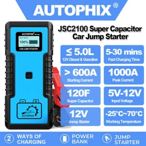 Jump Starter Portable Car Battery Pack 12V Battery USB Charger Booster Jumper - Picture 1 of 12