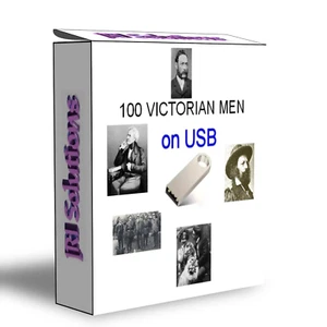 100 Victorian Men Photos Collection on USB Pictures Gentlemen History CD - Picture 1 of 2
