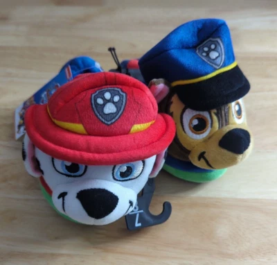 Paw Patrol 学步儿童 男孩 毛绒拖鞋 尺寸 7-8 Marshall & Chase 全新 — 第 1/4 张图片