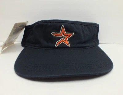 Vintage 90s Houston Astros American Needle Sun Visor Hat Black Old Logo NEW NWT - Image 1 of 4