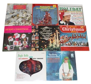 Christmas Record Lot Holiday Vinyl Lot Of 8 Records Christmas Song Carols - Picture 1 of 10