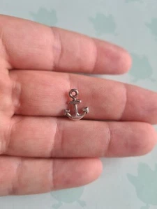 Anchor Charms, 10 x 13mm, Antique Silver Plated, Crafts, Jewellery,  UK Seller - Picture 1 of 6