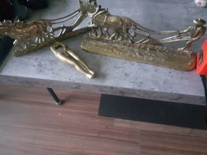 antique brass nutcracker and other brass items - Picture 1 of 5