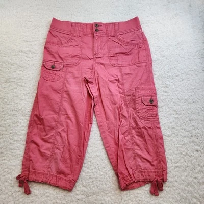 Sonoma Life Style Modern Fit Capri Cropped Pants 4 Pink Rose Cotton Stretch Y2K - Image 1 of 4
