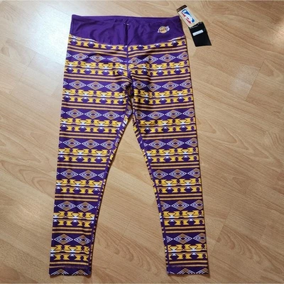 NWT NBA LA Lakers Klew Leggings Size XL Purple Yellow Los Angeles Basketball - Image 1 of 4