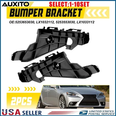 Soporte de parachoques delantero negro retenedor para Lexus IS250 IS350 2014-2016 2-20X Foto 1 de 4