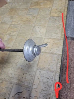 1929 Ford modelo A interruptor de luz e haste de buzina - botão de buzina sem pintura - 45" #1 - Imagem 1 de 4