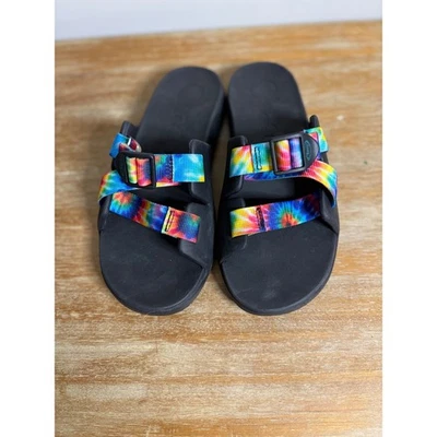 Chaco Niños Toboganes Tie Dye Correa Arco Iris Negro Cómodo Rendimiento Calzado Talla 5 Foto 1 de 4