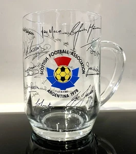 World Cup Argentina 1978 - Scotland Football Team Signatures Glass Tankard - Picture 1 of 6