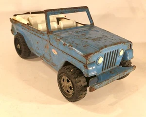 Jeep Tonka 1973 vintage de metal prensado dañado solo para piezas o reparación - Imagen 1 de 11