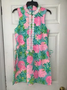 NWT LILLY PULITZER Jonna Romper PINEAPPLE SHAKE Blue Ibiza Size 6 ($178) - Picture 1 of 6