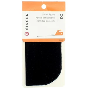 Singer Iron-On Iron-On Patches, Black, 2 Ct - Picture 1 of 1