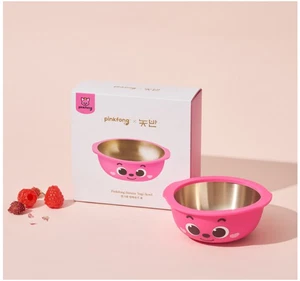 Pinkfong Banzza Yugi Kid Baby Food Brass Bowl Tableware Birthday Gift - Picture 1 of 11