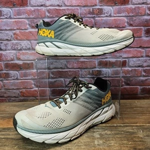 Hoka One One Clifton 6 Shoes Mens Size 13 Black Gray Running Athletic Comfort - Picture 1 of 18