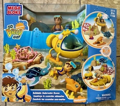 Go DIEGO Go MEGA Bloks UNDERWATER Rescue 19 piece Set New in box Sealed - Image 1 of 4