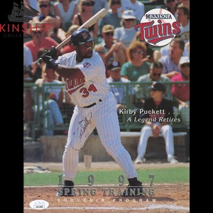 Kirby Puckett signed Retirement Program JSA COA Twins HOF Auto Rare E241 - Picture 1 of 1