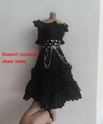 Vestido Princesa Negro Escala 1/6 Mujeres Soldadas Ropa Personalizada F 12" Cuerpo Foto 1 de 3