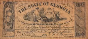 USA 1864 State Of Georgia $100 Replica Note - Picture 1 of 1