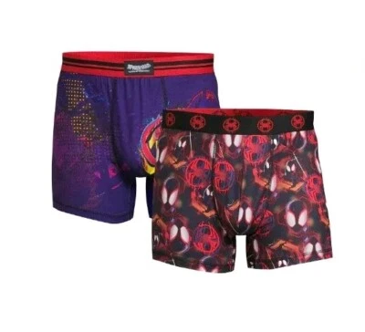 New Spiderman Across The Spider-Verse Mens 2 Pack Boxer Briefs Size XLARGE.  - Image 1 of 4