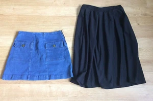 Denim Mini Skirt by ASOS & Long Black Skirt by New Look Dorothy Perkins Size 10 - Picture 1 of 8