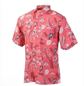 Wes and Willy Mens College Hawaiian Shirt Short Sleeve Button Up Vintage Floral - Picture 1 of 7