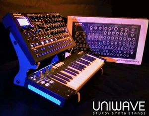 UNIWAVE Roland SH-4d / Arturia Keystep Dark VALCHROMAT HDF Dual Stand - Bild 1 von 4