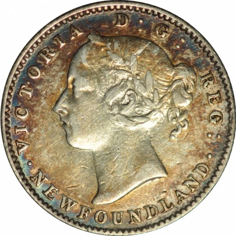 1890 Newfoundland Ten Cents -Gorgeous High Grade Circ-100,000 Mintage!!-d132ncxx Cover