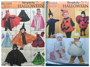 Halloween Costume Pattern Lot Kids Capes Lady Bug Duck Pumpkin Cute - Picture 1 of 5