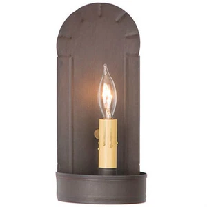 Fireplace Sconce Kettle Black Primitive Metal Wall Electric Home Decor Lighting - Picture 1 of 9