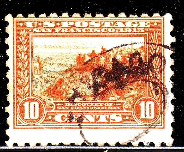 #400A US 10 CENT ORANGE SAN FRANCISCO BAY-USED-N/G-FINE-VF - Image 1 of 1