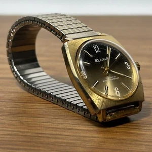 Vintage BELAIR 17j Manual Wind NOS Gold Plate Watch Works - Picture 1 of 10