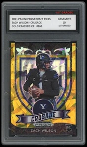 ZACH WILSON 2021 PANINI PRIZM KREUZZUG GOLD GEBROCHENES EIS 1. STKLASSE 10 ROOKIE-KARTE - Bild 1 von 1