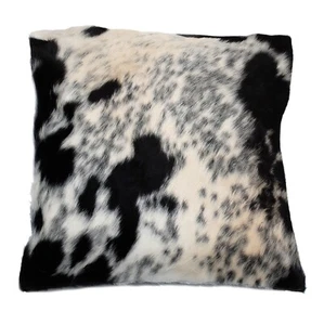 Originale Bianco & Nero Vacchetta Copricuscino – Pelo Su Pelle Cuscino - Imagen 1 de 9