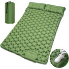 2 Person Inflatable Camping Mat Outdoor Double Sleeping Pad Air Mattress Pillow